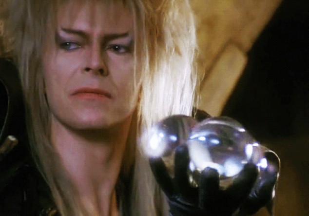 D.Bowie interpretando a Jareth, el rey de los goblins en la película Labyrinth D.Bowie interpretando a Jareth, el rey de los goblins en la película Labyrinth