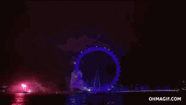 London Eye 2014 año nuevo ’ s Eve Fireworks